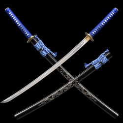 thumbnail image 2 of Battle Ready Japanese Samurai Clay Tempered T-10 High Carbon Steel Nodachi Sword 2 of 14