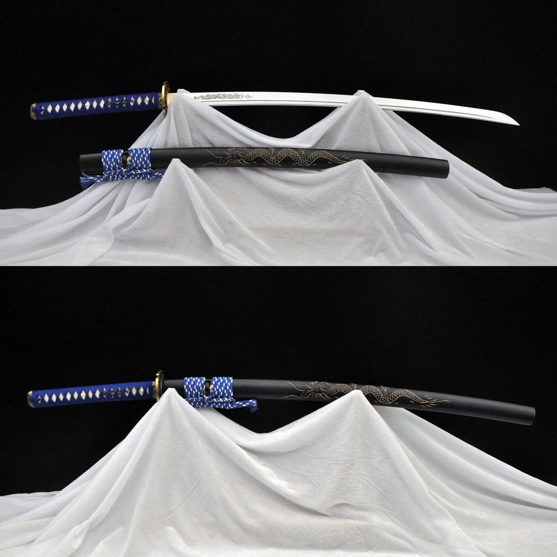 HanBon Japanese Samurai Sword Real Dragon Katana T10 Steel Full