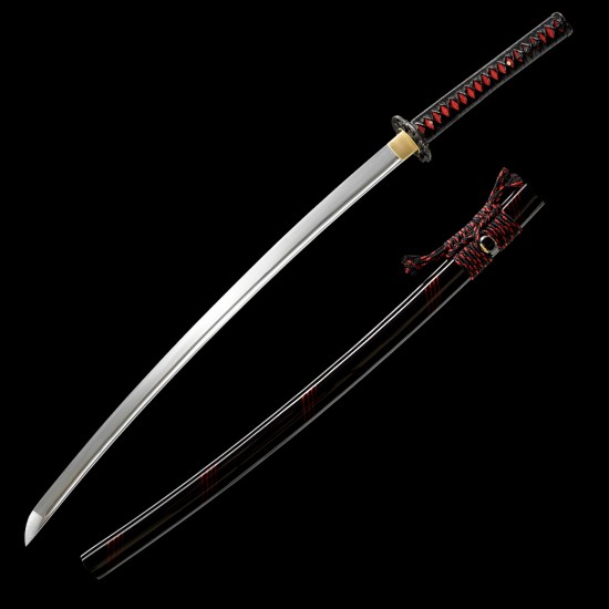 Hejiu Real Katana Samurai Sword, 1060 Steel, Full Tang, Katana