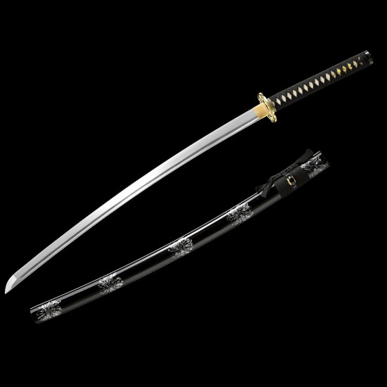 HanBon Forged Katana Sword Real Samurai Sword 1095 Folded Steel Full Tang Blade