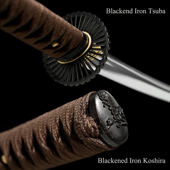 HanBon Forge Katana Sword Real Japanese Samurai Sword T10 Clay Tempered Genuine Hamon