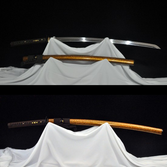 HanBon Forge Katana Sword Real Japanese Samurai Sword T10 Clay Tempered Genuine Hamon