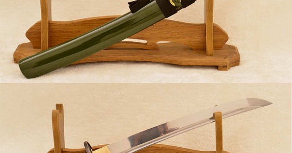 Green Saya Tanto Sword – Handmade 1060 Steel Blade | HanBon Forge