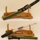 Green Saya 1060 Steel Oil Quenched Tanto Sword Full Tang