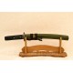 Green Saya 1060 Steel Oil Quenched Tanto Sword Full Tang