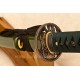 Green Saya 1060 Steel Oil Quenched Tanto Sword Full Tang