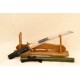 Green Saya 1060 Steel Oil Quenched Tanto Sword Full Tang