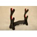 Wooden Sword Stand Display for Samurai Japanese Swords Black & Red Rack 2   Layers for Sale