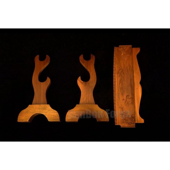 Wooden Sword Stands For Display Japanese Samurai Crane Racks Sale 2 Layers