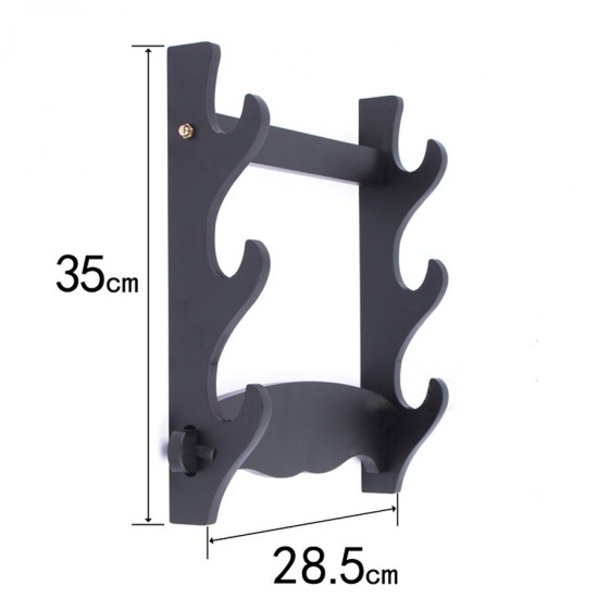 Samurai sword wall stand display japanese swords black fibreboard rack three layers for sale