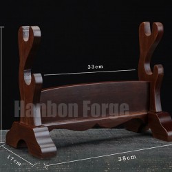 Double-layer Sword Stand Fully Handmade Real Wood Samurai Sword Holder