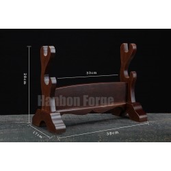 Double-layer Sword Stand Fully Handmade Real Wood Samurai Sword Holder