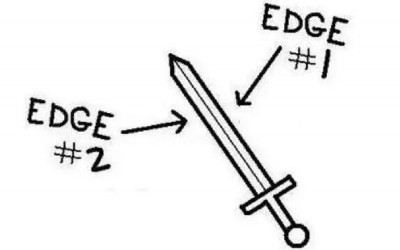 Double edged sword vs single edge