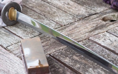 Blade Polishing of a Katana Sword