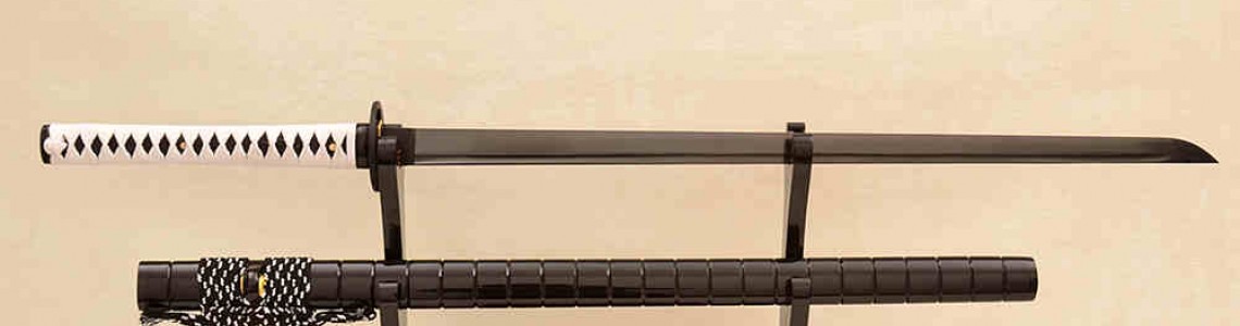 Customized 1060 Steel Black Black Ninja Sword Iron Tsuba Ninjato