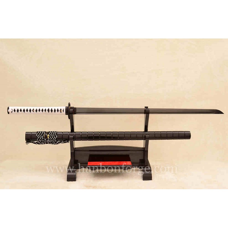 Customized 1060 Steel Black Black Ninja Sword Iron Tsuba Ninjato