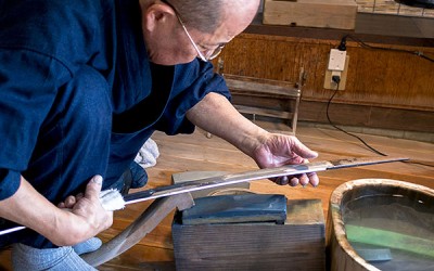 How the japanese sword was sharpened?