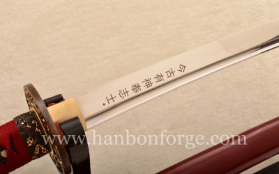 New Katana Red Saya 1095 Steel Full Tang Blade Japanese Sword
