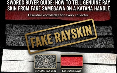 How to Tell Genuine Ray Skin from Fake Samegawa on a Katana Handle