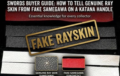 How to Tell Genuine Ray Skin from Fake Samegawa on a Katana Handle