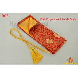 Sword bags for Japanese samurai sword red propitious clouds style