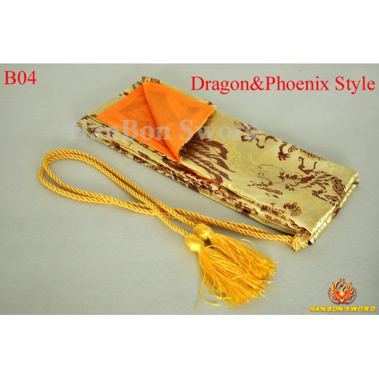 Sword bags for Japanese samurai sword dragon phoenix style